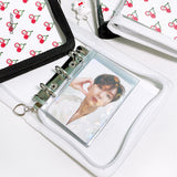 Size-up 3 hole Zipper Poca Binder Glitter Transparent
