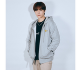 Angel Wappen Zip-Up Hood Gray