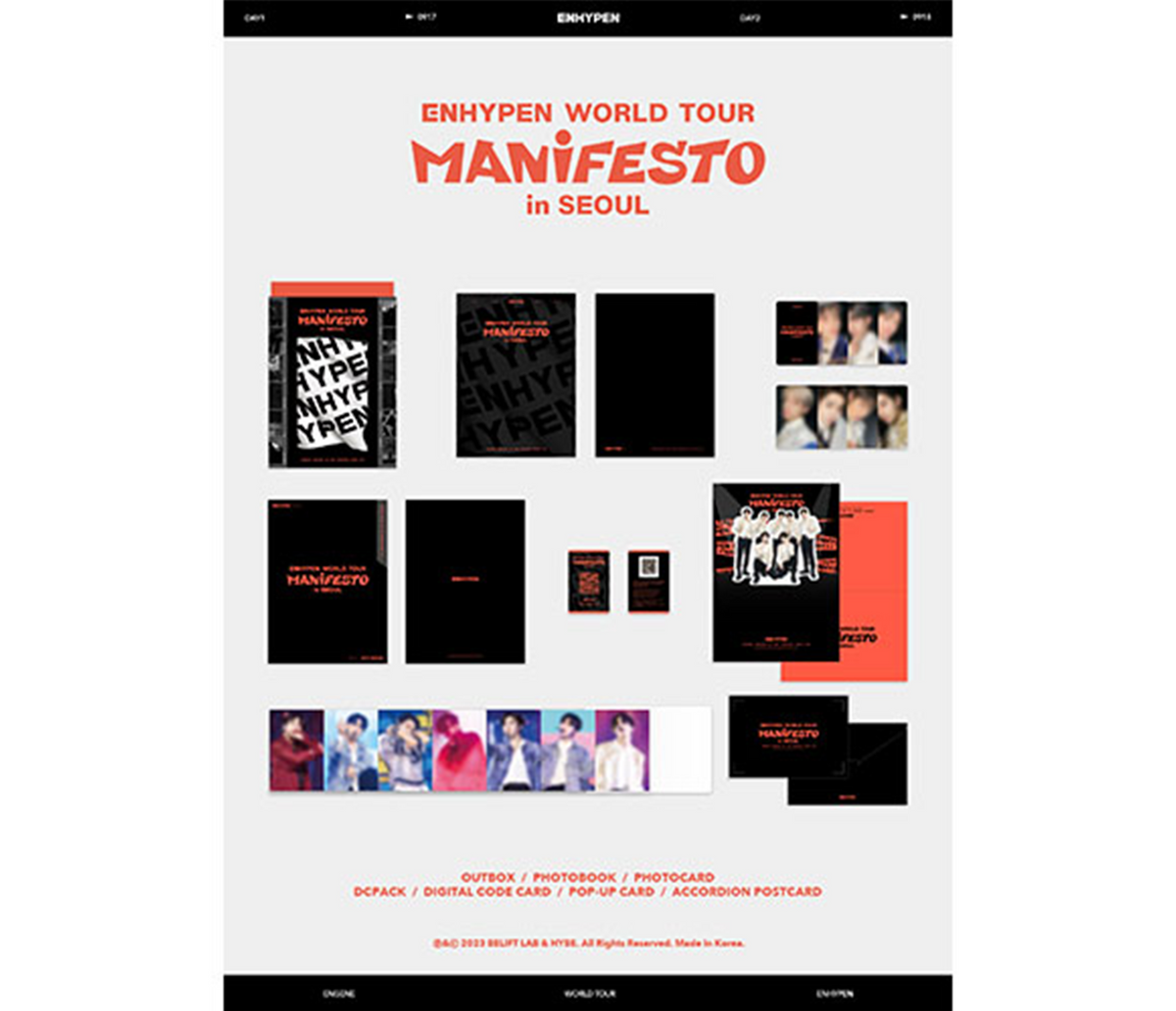 ENHYPEN - WORLD TOUR MANIFESTO in SEOUL (DVD) – Korea Box