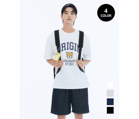 [Hoshi Wearing] CGP origin tiger logo short sleeve t-shirt_4color