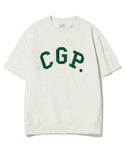 [Hoshi Wearing] [SET] CGP Simple Logo Short Sleeve Crew Neck Setup_Oatmeal