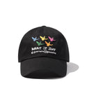 Rainbow Angel Ball Cap Black