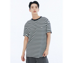 [Hoshi Wearing] CGP stripe short sleeve t-shirt_navy
