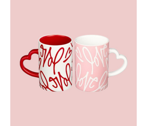 Starbucks 23 Curtis Schoollic Red Pink Mug 355ml White Day Limited Edition MD Couple Mug