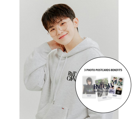 [WOOZI Collection] Ricenz Logo Hoodie_Light Gray (3 photo postcards benefits)