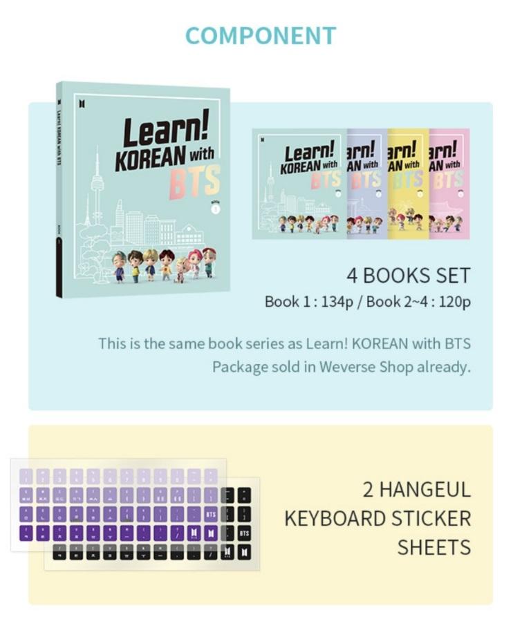 Learn KOREAN With BTS Book ONLY Package Korea Box Learn korean with bts book only package korea box